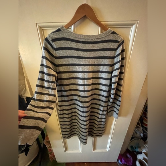 Banana Republic Stripe Sweater Dress with Button Detail Size LP - Picture 6 of 6